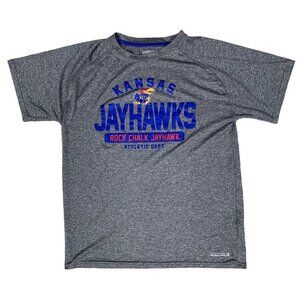 Majestic Section 101 Kansas Jayhawks Rock Chalk Jayhawk Athletic T-Shirt Size Me